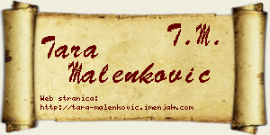 Tara Malenković vizit kartica